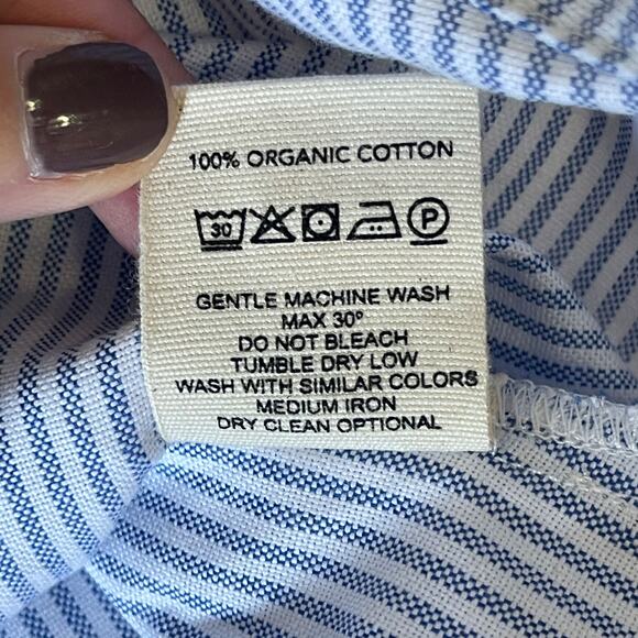 Djerf Avenue Blue and White Striped Tube Top - Picture 13 of 15